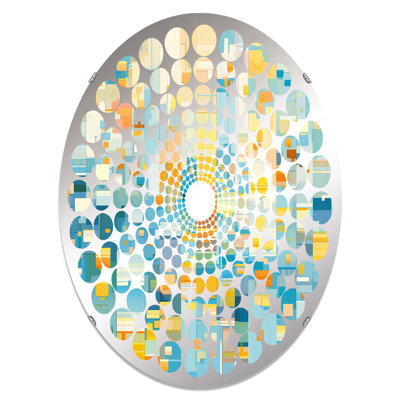Miroir décoratif contemporain à pois audacieux |