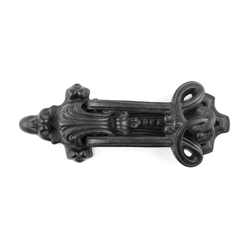 Victorian Black Cast Iron Door Knocker with Rust Resistant Finish