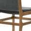 2 chaises de salle à manger rembourrées gris foncé, paire de chaises à structure stable en bois d'hévéa, base