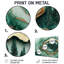 Paysage de forêt hivernale avec rivière Emerald II - impression murale en métal forêt-812631806