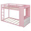 Lit superposé simple avec 4 tiroirs de rangement, rail suspendu, bande lumineuse et tablettes intégrées et 2 panneaux perforés, 3 couleurs disponibles-1093098310
