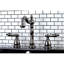 Water Onyx Widespread Bathroom Faucet with ABS/Brass Pop-Up Drain