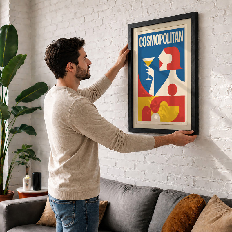Cosmopolitan Cover Art Deco - Framed Print, Walnut, A3 - 42.0 x 29.7 cm
