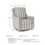 Fauteuil pivotant en polyester de 30 po de largeur Kambria-1335838098