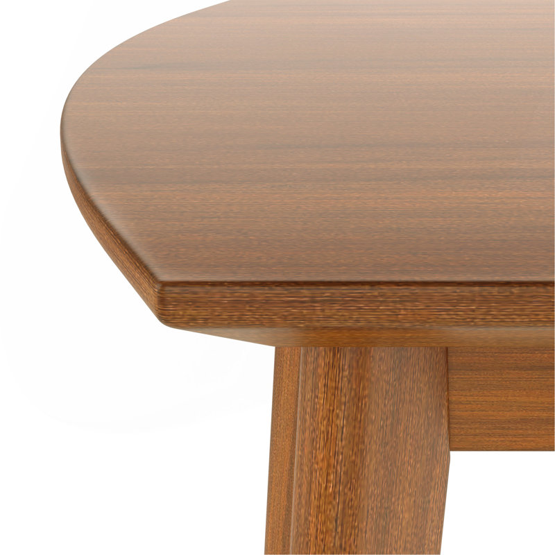 Table de salle à manger moderne de 47 pouces de style Mid-Century, table de salle à manger en bois massif pour 4 personnes, table minimaliste pour la salle à manger, table de salle à manger rectangulaire, assemblage facile
