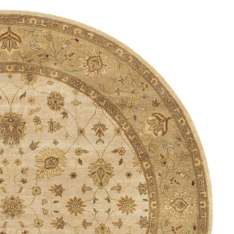 Hand Woven Wool Oriental Area Rug, Round 12'