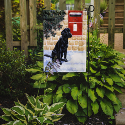 Drapeau de jardin noir Labrador