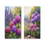 Hortensias et jardin de lavande I - impressions sur toile florales 2 panneaux-1473422817-1473422816