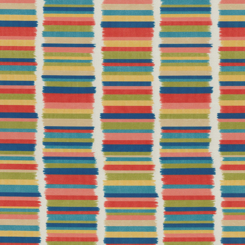 Multicolor Striped Outdoor Square Throw Pillow Set