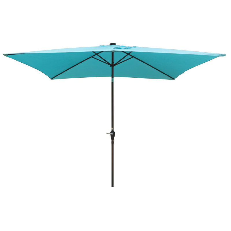 Parasol lumineux à énergie solaire à DEL, Turquoise