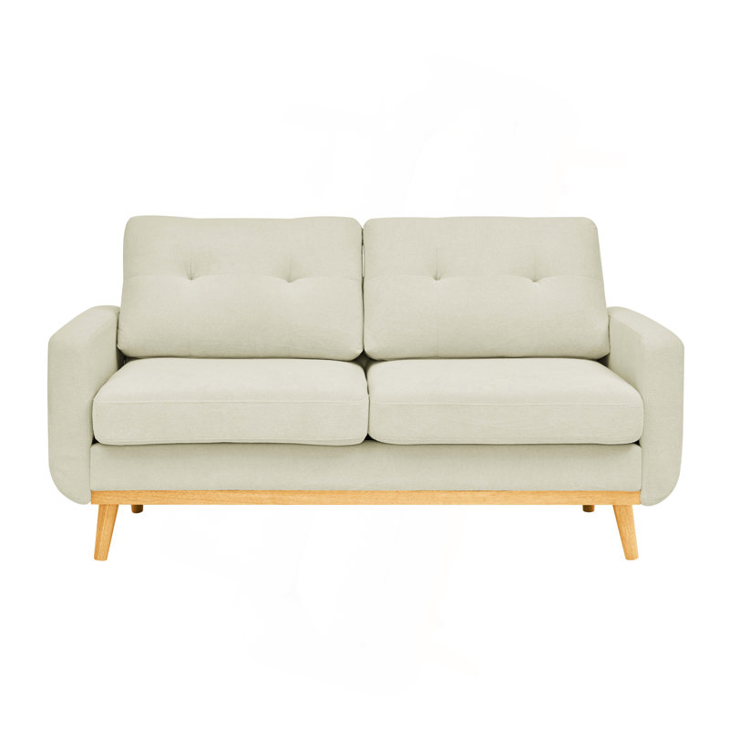Canapé capitonné 67,7 po de largeur Mid-Century avec pieds en bois