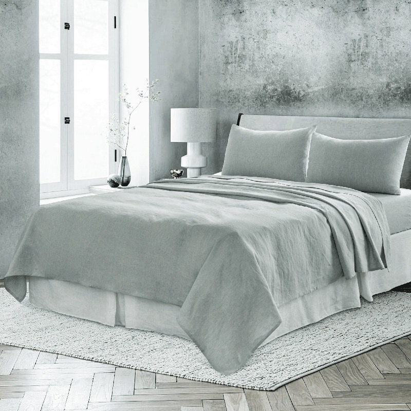 Cal-King Sheet Set Bed Set 4 Pc, Bedding Sheets & Pillowcases, Bed in a Bag, Sea Glass
