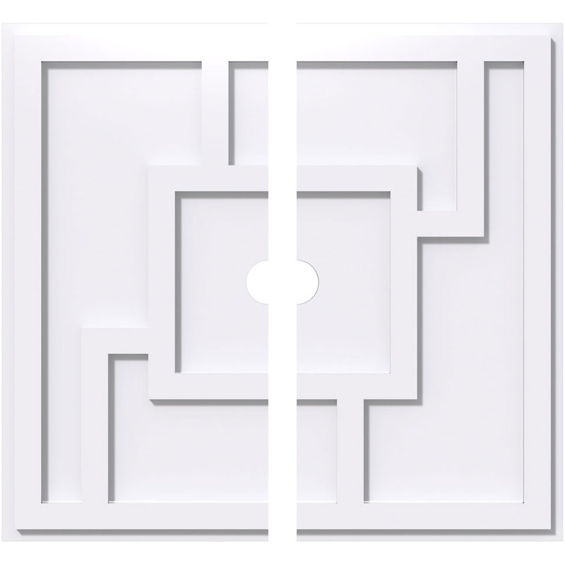 Médaillon de plafond contemporain en PVC de qualité architecturale Knox, H 1 po x l 22 po x P 22 po