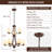 9-Light Steel Dimmable Tiered Chandelier