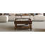 Table basse carrée 31,5 "à plateau relevable cannelé avec rangement ouvert-799065739