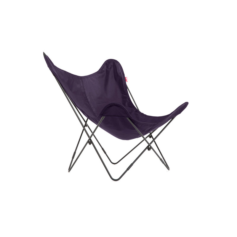 Marabe Upholstered Accent Chair, Black, Dark Purple