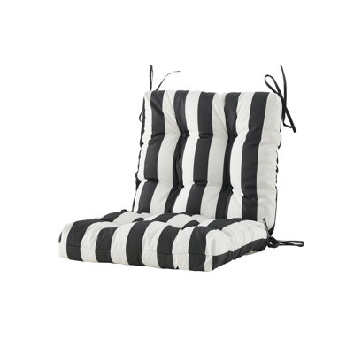 Seat/Back Outdoor Chair Cushion,Patio Chair Cushion With Tie,Tufted Replacement For Patio Furniture,20X20x4,1 Count