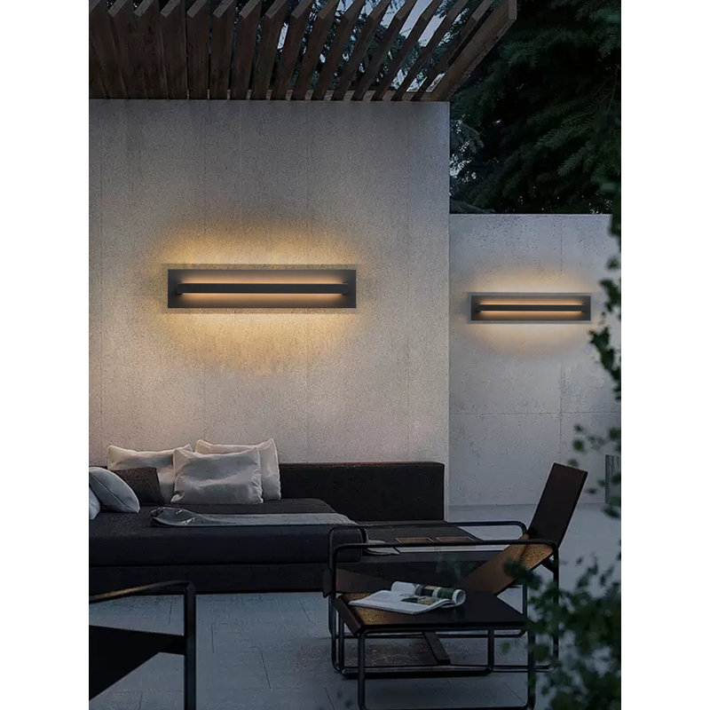 Black Modern Outdoor Led Wall Sconce, 31.5" H x 4.8" W x 4.3" D