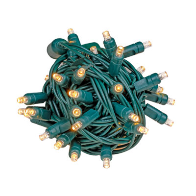  50 Feet 100 LED Yellow/Purple/Green Mardi Gras Mini Light String on Green Wire, 5mm Wide Angle Bulbs, Connectable, Indoor/Outdoor Decor, UL Listed