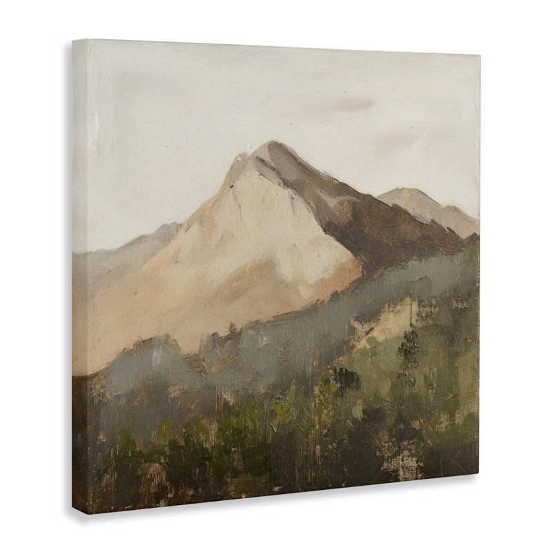 Sierra Mountain Landscape Canvas, conception de Petal Prints Design, H 17 po x l 17 po