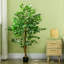 Ficus artificiel avec pot HOMcom-1790650626