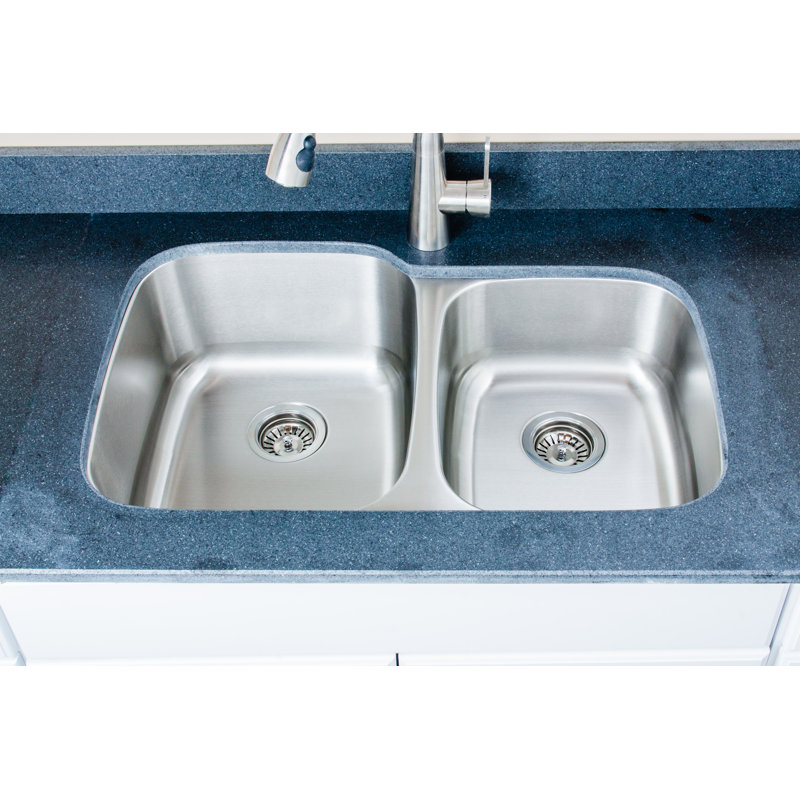 32-Inch Stainless Steel Double Bowl Undermount Kitchen Sink