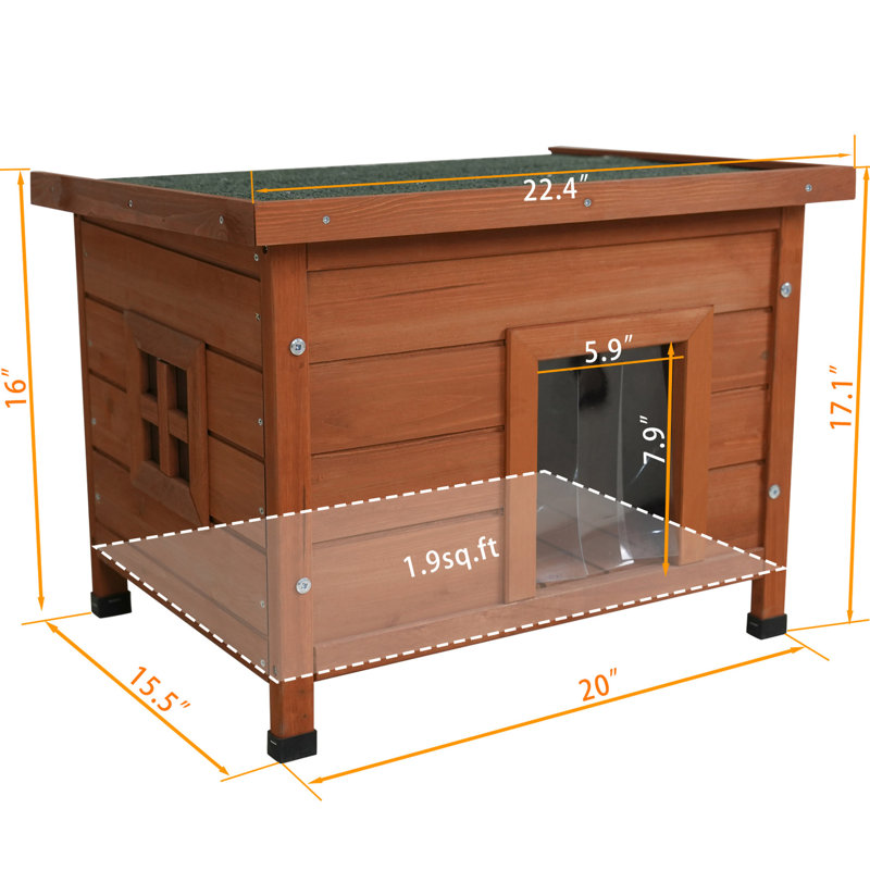 Niche pour chien en bois massif, conception exquise pour les petits animaux