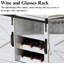 Armoire de bar de style campagnard avec porte-bouteilles et armoire à vin 54 po-118005413