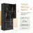 Tall Storage Cabinet with Adjustable Shelves, Large Flip-Out Basket & Enclosed Cabinets – Perfect for Bathroom, Living Room, or Office, MDF Material with Aluminum Alloy Handles-1615645514