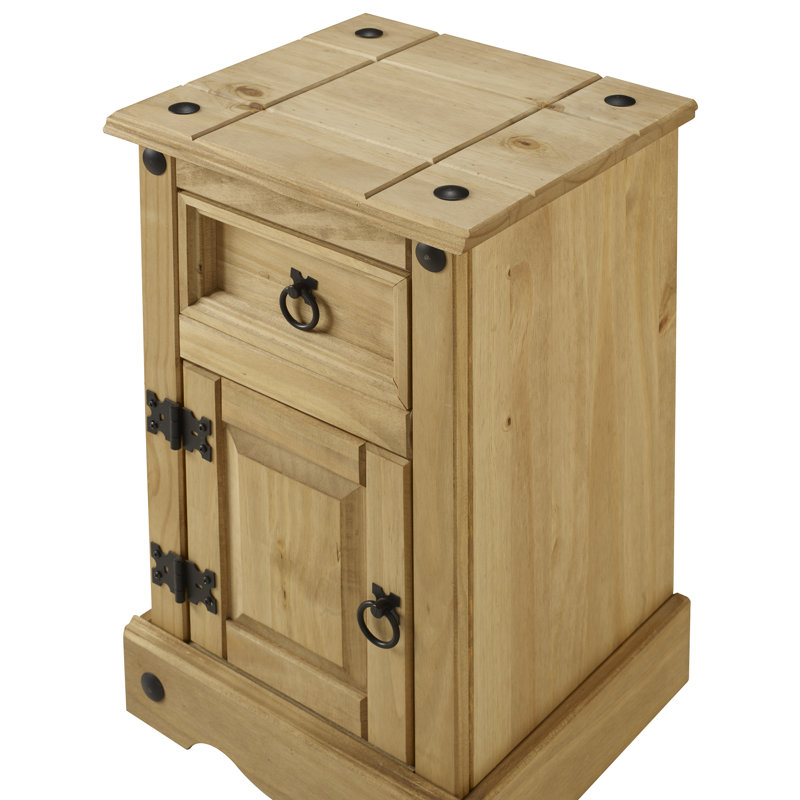 Bridewell 35cm W Bedside Table, Antique Wax