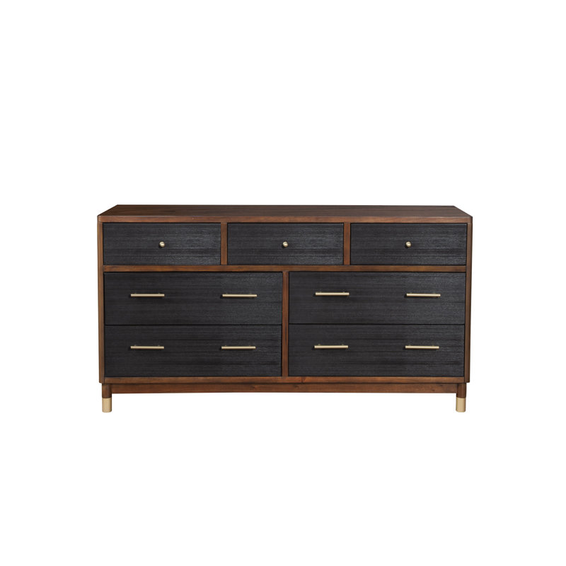 Commode double 7 tiroirs avec miroir Bettine
