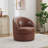 29'' Genuine Leather Swivel Barrel Chair-120347410
