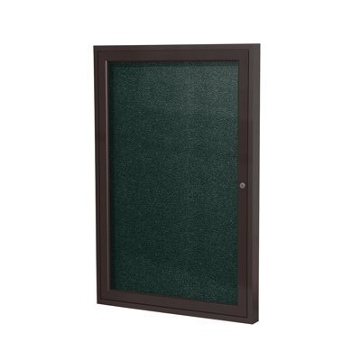 Babillard fermé en vinyle avec cadre en satin 1 porte Ghent