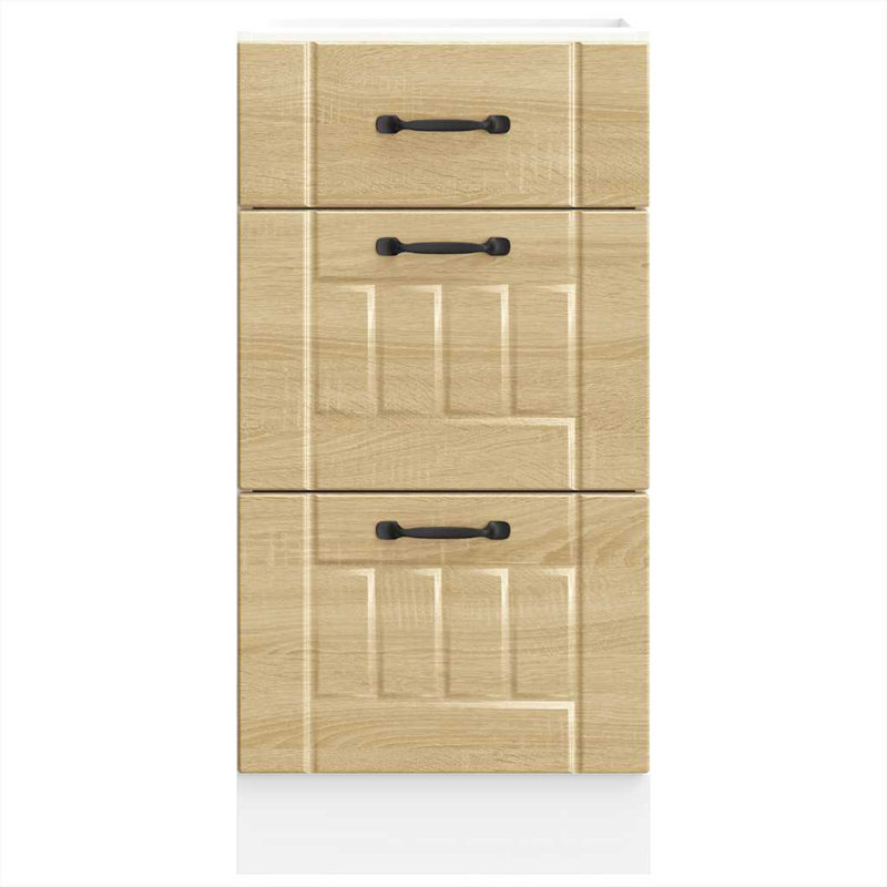 Atsabe Standard Base Cabinet, 81.5cm H x 40cm W x 46cm D, Sonoma Oak