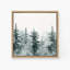 Hiver abstrait, pin, forêt, neige rustique, décoration de vacances rétro, impression sur toile encadrée-107118023-107118024