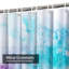Rideau de douche bleu imperméable, rideaux de douche pour la salle de bain avec 12 crochets-129427148