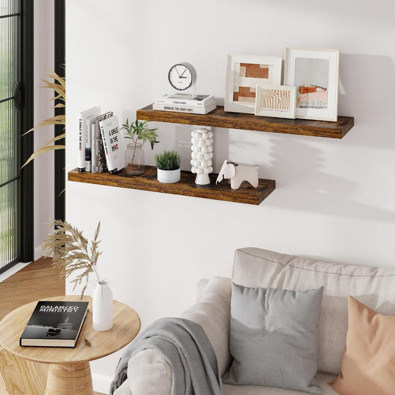 3.8 cm H x 91.44 cm W Floating Shelf Bookcase