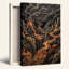 Art mural sur toile stylisé «Dark Mountains with Glowing Lava Rivers»-132738664