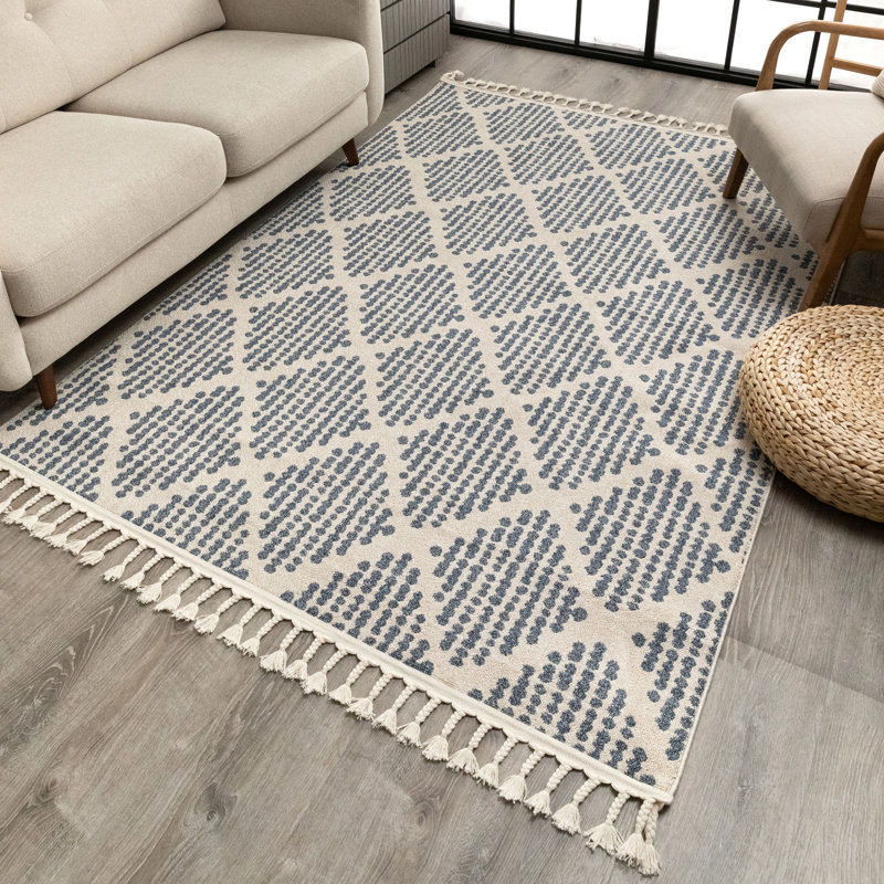Loop-De-Loop Geometric Synthetic Area Rug, Rectangle 120 x 180cm