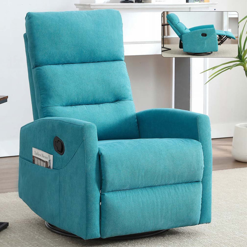 Fauteuil inclinable manuel pivotant, Bleu