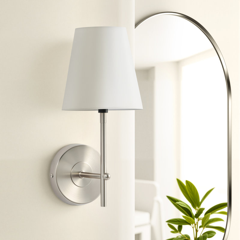 Ardelle 1 - Light Dimmable Wallchiere Armed Wall Sconce, Brushed Nickel