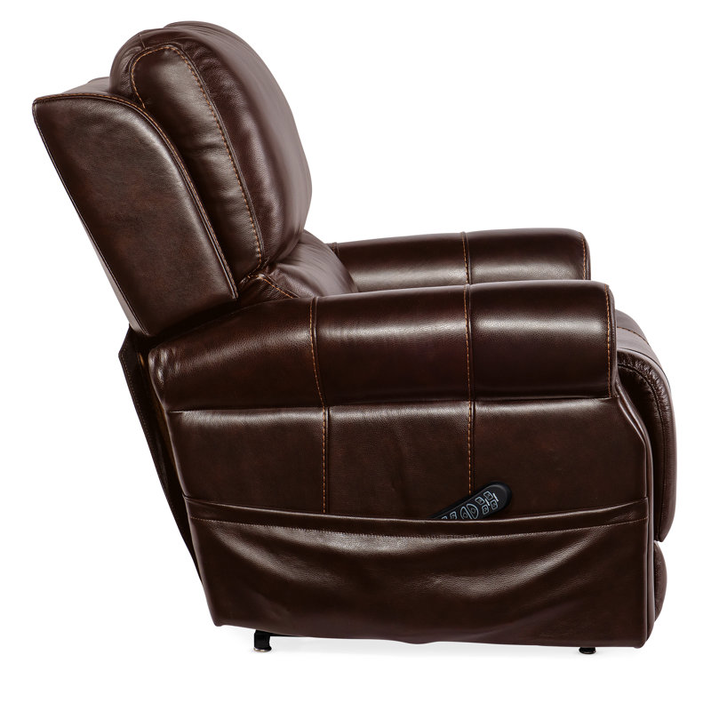 RC Recliner, Brown Genuine Leather