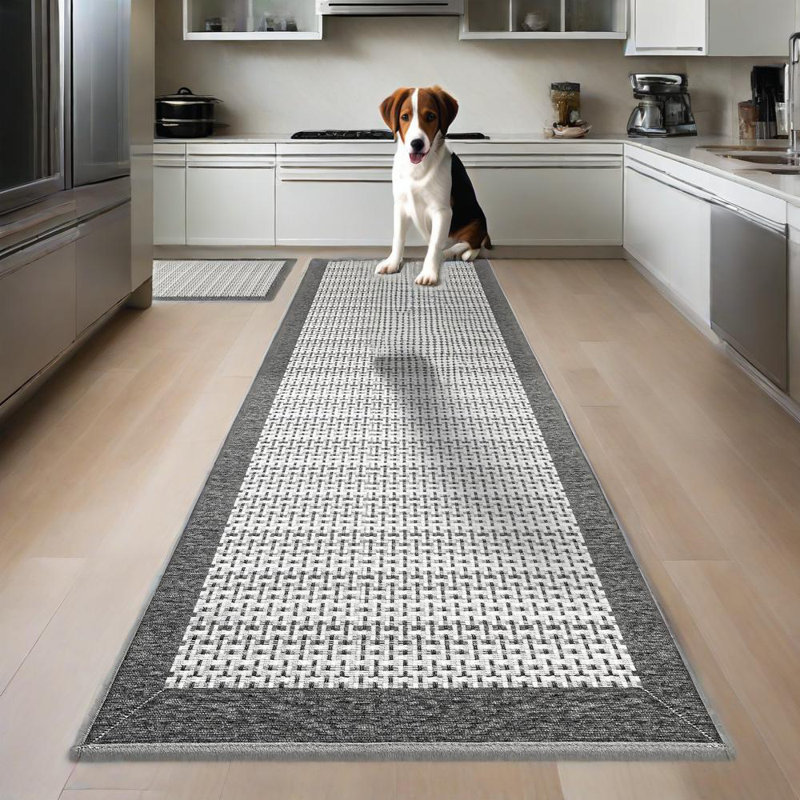 Non Slip Kitchen Rugs Sets Of 2 - Extra Large, Gray