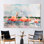 Flamant rose, reproduction d'art sur toile - oiseau tropical moderne pour décoration intérieure