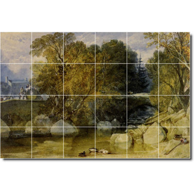 Carreau de céramique décorative 25,5 po x 17 po 4,25 po x 4,25 po