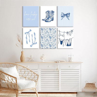 6 Piece Wrapped Canvas Wall Art
