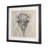 Sketch of Animal IX (Bison) Hand Embelished Framed Art Print Matted under Glass