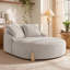 Chaise longue surdimensionnée l 49,6 po avec pieds en bois massif et 2 coussins-302515487