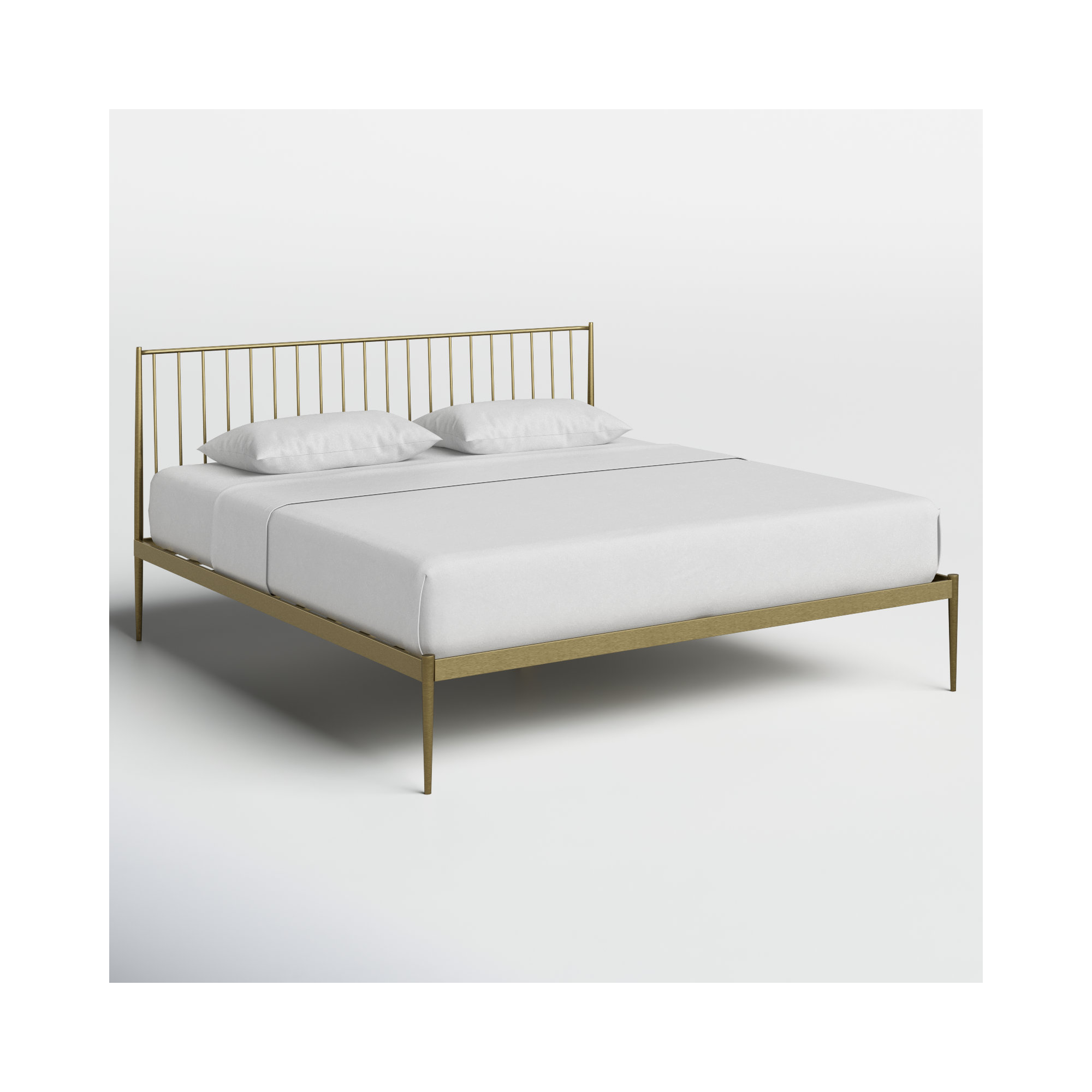 Aston Spindle Bed, Queen, Gold