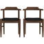 Ensemble de 2 chaises de salle à manger Leon en cuir Vegan